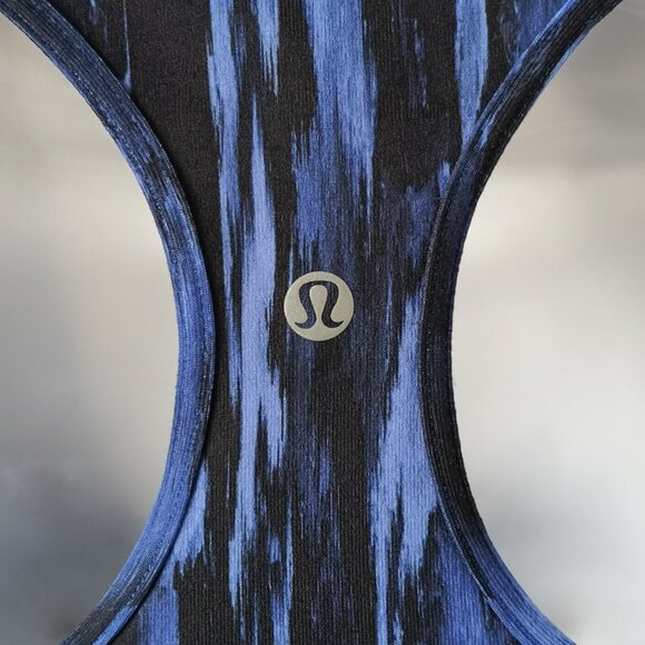 NWT LULULEMON PASK Blue Black Cottony 4 Way Stretch Cool Racerback Top 6 - Picture 7 of 8